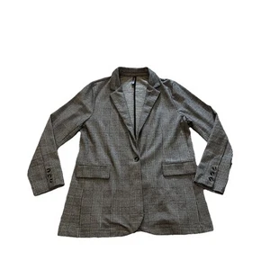 Massini Blazer Jacke Schwarz Weiß Glen Karo Langarm Gr. L EUC Knopf M3 - Bild 1 von 8