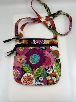 Vera Bradley VaVa Bloom Crossbody  Hipster Purse Handbag Adjustable Strap Floral - Image 1 of 4