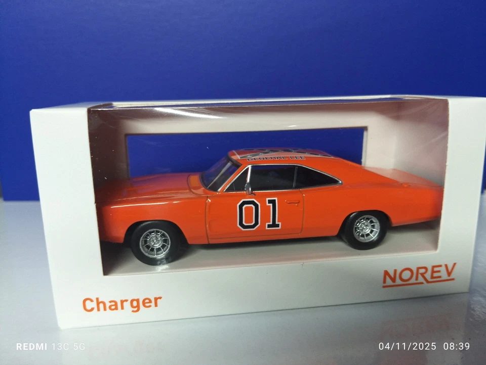 Modellino Auto Dodge Charger General Lee 1:43 Norev New - Immagine 1 di 1