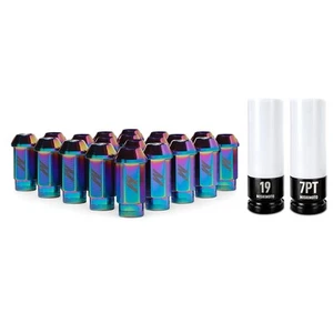 Mishimoto MMLG-15-20LNC Aluminum Locking Lug Nuts M12x1.5, 20pc Set, Neo Chrome - Picture 1 of 7