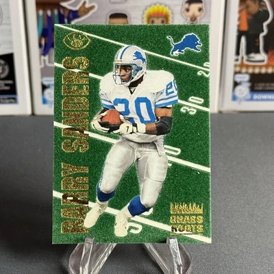 Donruss Leaf Grass Roots 1996 Barry Sanders/5000 #13 Detroit Lions Foto 1 de 3