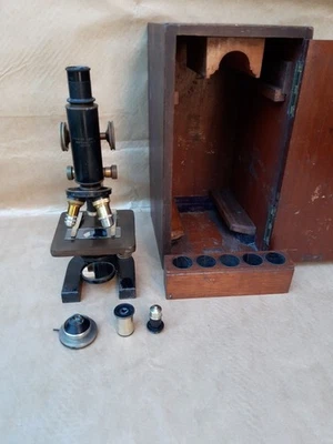 Antique Boxed Spencer Lens Co 33258 Buffalo Microscope With Bits - Image 1 of 4