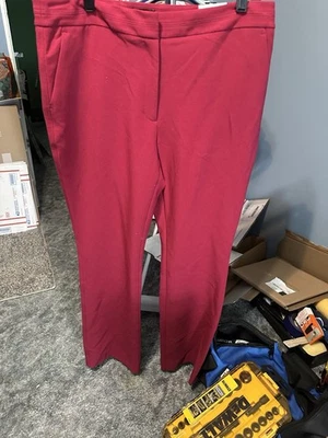 Pantalones White House Black Market para mujer talla 14P The Slim tobillo rojo borgoña Foto 1 de 3