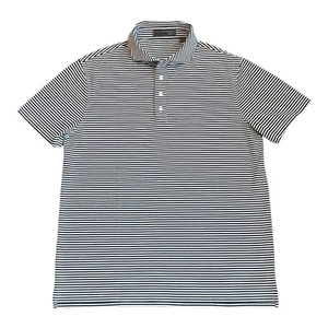 G/Fore Poloshirt Golf Performance Herren Large gestreift Twilight/Snow Twilight Neu mit Etikett - Bild 1 von 20