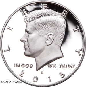 Moneta mezzo dollaro Kennedy 2015 S argento proof direttamente da set prova senza riserva! - Foto 1 di 1