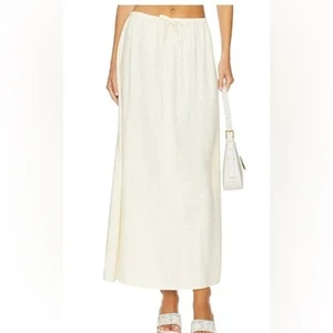 NUEVO CON ETIQUETAS $79 REVOLVE We Wore What Tie Waist Falda Mezcla de Lino M - Imagen 1 de 5