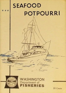 Folleto de popurrí de mariscos Washington 1974 recetas - Imagen 1 de 3
