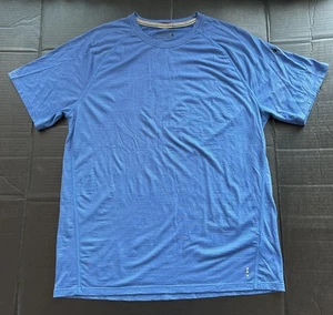 Smartwool 150 Merino Micro Stripe Short Sleeve Tee Blue Men Large - Picture 1 of 10