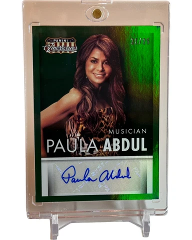 PAULA ABDUL 2015 PANINI AMERICANA GREEN AUTOGRAPH AUTO CARD NO. S-PA #21/25 SP Cover