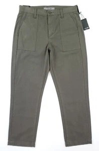 Pantalones verdes de lona Joe's 27 de gran altura recortados rectos utilitarios Ripstop de lona nuevos con etiquetas - Imagen 1 de 14