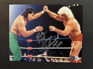 Ricky Steamboat & Flair handsigniert signed WWE Legende 8x10 Foto Beckett BAS coa - Bild 1 von 1