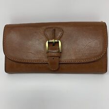 WILSON Leather Brown Wallet Vintage 7.5” X 3.75” Pre Owned Very Good Condition