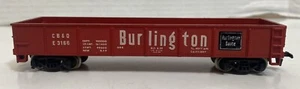 HO Scale AHM 40' Gondola Car CB&Q, Burlington Route , Red, #3166 - Picture 1 of 9