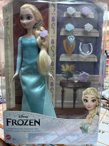 NEW IN BOX DISNEYS FROZEN - GETTING READY ELSA FASHION DOLL w/ 8 Accessories - Picture 1 of 3