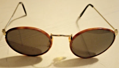 Gafas de sol Perry Ellis doradas tortuga redondas pequeñas marcos de metal SOLO de colección Foto 1 de 4