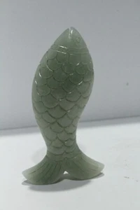 6 pulgadas mango de daga de piedra de aventurina tallado a mano mango estilo pez - Imagen 1 de 6