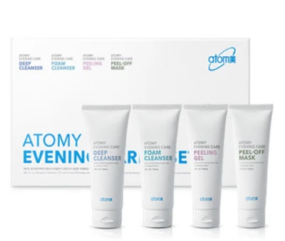 Juego de 4 limpiadores y mascarillas exfoliantes Atomy Evening Care K-Beauty hechas en Corea Foto 1 de 4