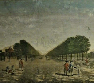 J.de Foisse Promenade Hamburg Stein-Thor, kolor. Kupferstich 1785 für Guckkästen - Bild 1 von 4