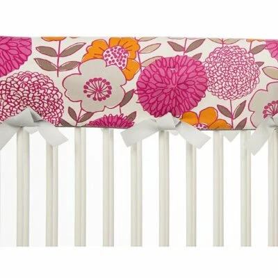 Glenna Jean Millie Collection Long Crib Guard Rail Protector in Pink - Image 1 of 2
