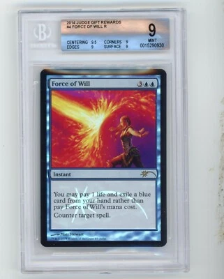 Force of Will - FOIL - BGS 9 (QUAD+) - Judge Gift Rewards Promo - MTG Magic - Image 1 of 2