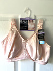 New  Bali Double Support Cool Comfort Wirefree Bra 42D Pink Df3820 Nwt