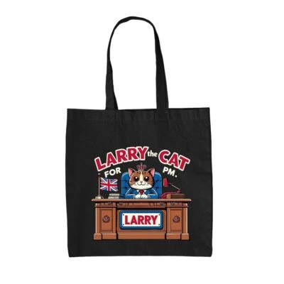 DRESSDOWN Larry The Cat For Prime Minister - Canvas Tote Bag - PM Election Funny