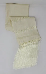 pearl color rebozo mexican tipical Rebozo or Chalina, Mexican Shawl 94" x 24.5" - Picture 1 of 4