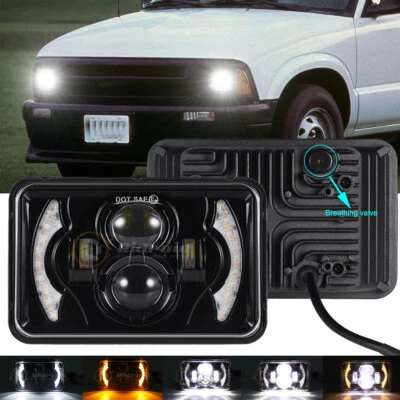 全新 4x6 英寸 LED 车头灯 高/低密封光束 适用于雪佛兰 S10 1996 1997 年 1997 年卡车 — 第 1/4 张图片