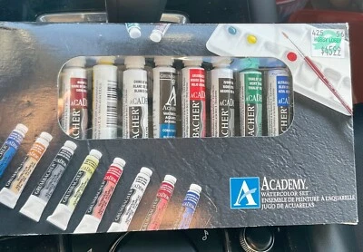 Grumbacher Academy Watercolor -Set (10) Tubes 7.5 ml Paint ~ **NEW** Cost $49.95 - Image 1 of 2