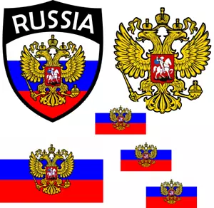 Russland Aufbügler Wappen Transferbügeln T-Shirt Trikot Z. Aufbügeln St. 6B - Picture 1 of 7