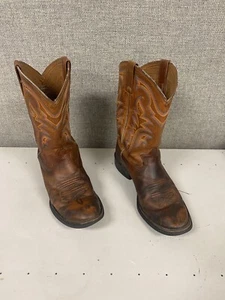 TONY LAMA RR1100 Men's Two-Tone Leather Ropers Cowboy Western Boots Size 9EE - Picture 1 of 12