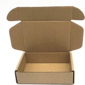 Small Cardboard Shipping Box Mailers 6x4x1.6 Inch Corrugated Packaging Storag... - Picture 1 of 3