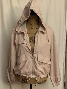 Soft Pink Windbreaker Jacket With Pockets and hood - Picture 1 of 5