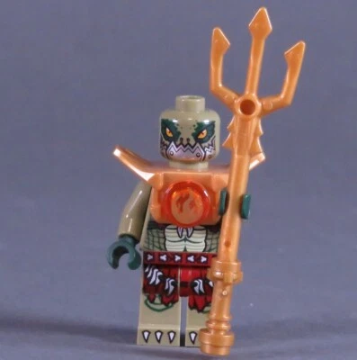 LEGO® Legends of Chima™ Figur Crokenburg Krokodil ohne Maske Lloc121 Dreizack - Bild 1 von 2