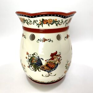 Yankee Candle Wax Melt Warmer Rustic Italian Country Roosters Kitchen 2011 RARE