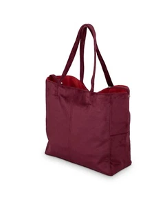 Velvet Tote Shopping Bag Oliver Bonas Martie Large Shopper NEW RRP £48.95 Plum - Picture 1 of 7