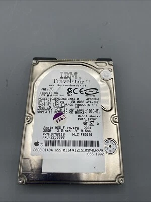 IBM Travelstar IC25N020ATDA04-0 20GB 4200RPM ATA 100 2.5 2MB Cache - Image 1 of 2