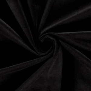 Stretch Baby Needle Cord 16 Wale Fabric Material BLACK - Picture 1 of 3