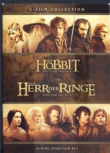 HOBBIT/ HERR DER RINGE 6 DVDS SPIELFILM SET . DIE ORANGUTAN SPENDENAKTION 25/27 - Bild 1 von 12