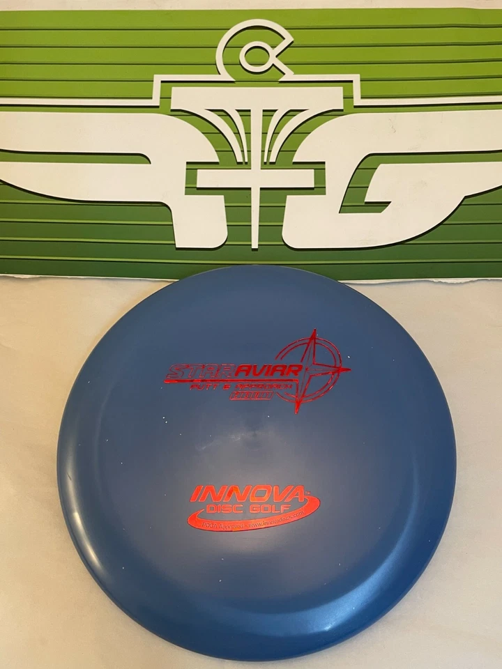 FLY GREEN DISC GOLF INNOVA STAR AVIAR STABLE PUTTER / APPROACH DISK 173-75g BLUE - Image 1 of 1