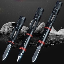 Multifunction LED Flashlight Torch Tactical Light with Pen Knife Camping Tools