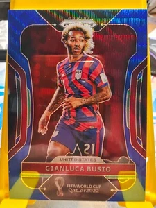 2022 Prizm World Cup Qatar Gianluca Busio Blue Wave Prizm  United States /199 - Picture 1 of 3