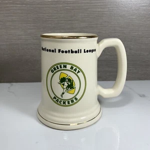 Green Bay Packers Vintage Ceramic Mug Stein NFL Football 4-3/4” Rare HTF - Picture 1 of 9
