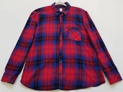 Camisa con botones Gap para mujer grande L azul rojo a cuadros manga larga bolsillo rayón top Foto 1 de 4