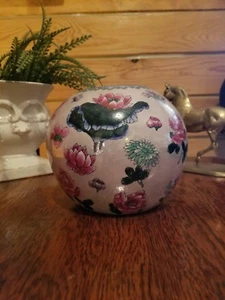 Jarrón/tazón japonés con flores - Imagen 1 de 4