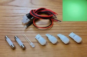 Pioneer SX-1280 replacement LED lamps upgrade kit bulbs lights GREEN - Picture 1 of 4