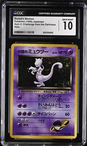 CGC 10 Gem Mint Rocket's Mewtwo Japanese Gym 2 Holo Pokemon Card - Picture 1 of 2