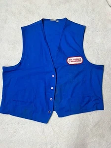 VINTAGE Wear Guard Ace Lumber And Hardware Blue Vest USA Work XXL - Picture 1 of 9