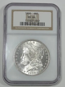 1900 Morgan Dollar CERTIFIED NGC MS 64 Silver Dollar - Picture 1 of 4