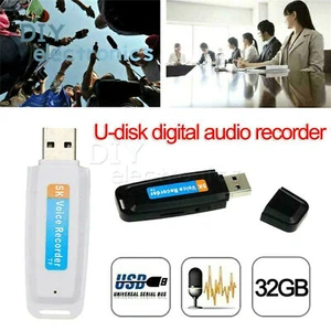 U-Disk Digital Audio Voice Recorder Penna Caricatore USB Unità Flash 32GB US - Foto 1 di 20